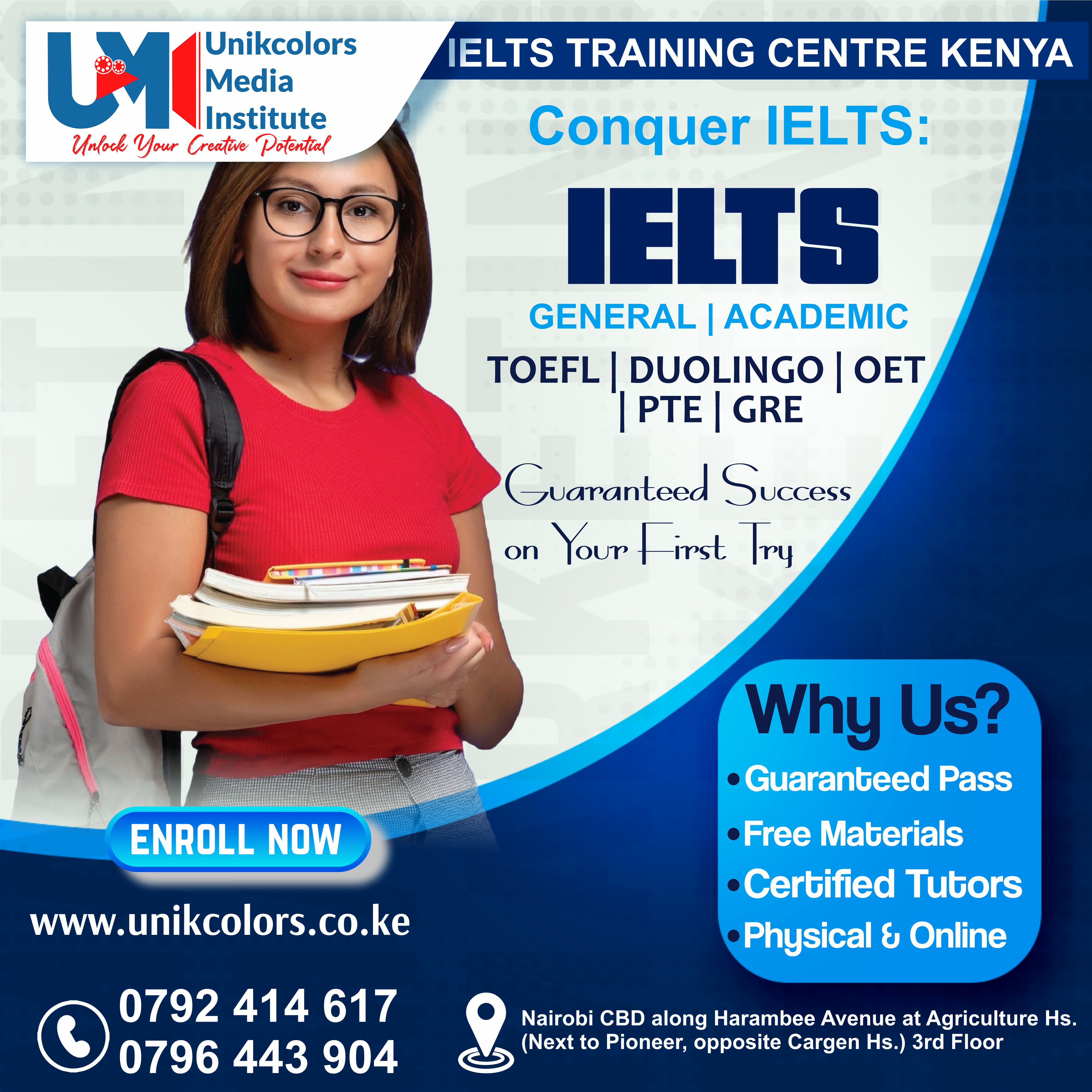 IELTS TRAINING CENTRE KENYA - IELTS PREPARATION | OET | TOEFL | PTE | GRE | DUOLINGO